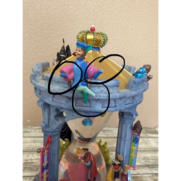 Disney Sleeping Beauty LED Light-UP Hourglass Snowglobe Music Box w/FLAWS - Picture 5 of 17